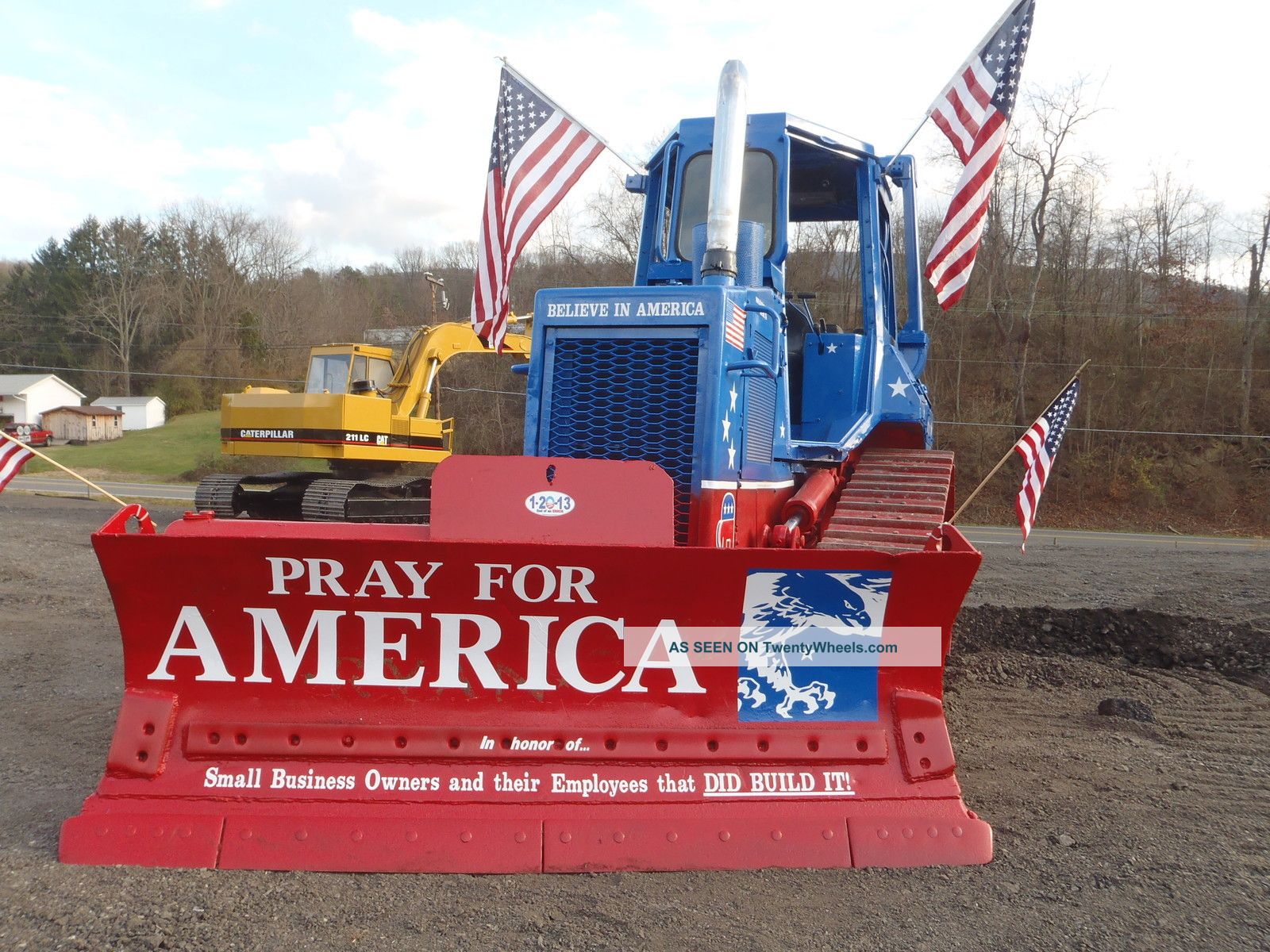 1990 Caterpillar D4h Crawler Dozer Loader 6way Blade Look Patrotic Paint Job Wow Crawler Dozers & Loaders photo