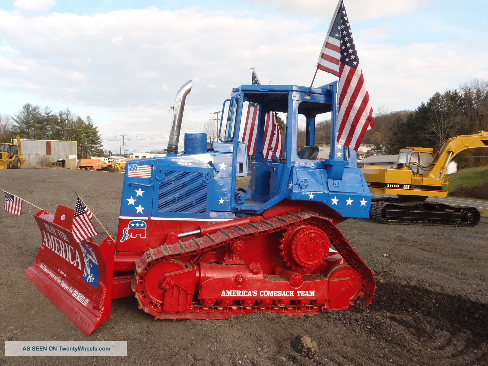 1990 Caterpillar D4h Crawler Dozer Loader 6way Blade Look Patrotic