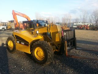 2007 Caterpillar Th210 Telescopic Lift/loader W/ A/c Cab,  4wd,  4ws,  Skidsteer Qc photo