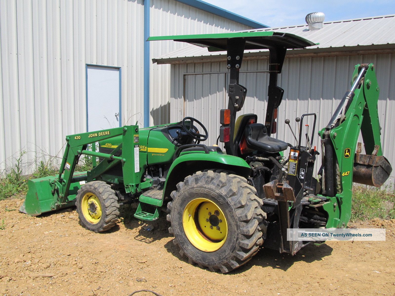 John Deere 4310 Compact Tractor And Loader And Backhoe Diesel 4x4 Pwr