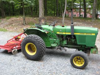 John Deere 850 Tractor Farm Diesel 2wd Ag Brush Hog Lawn Mower Turf Tires photo