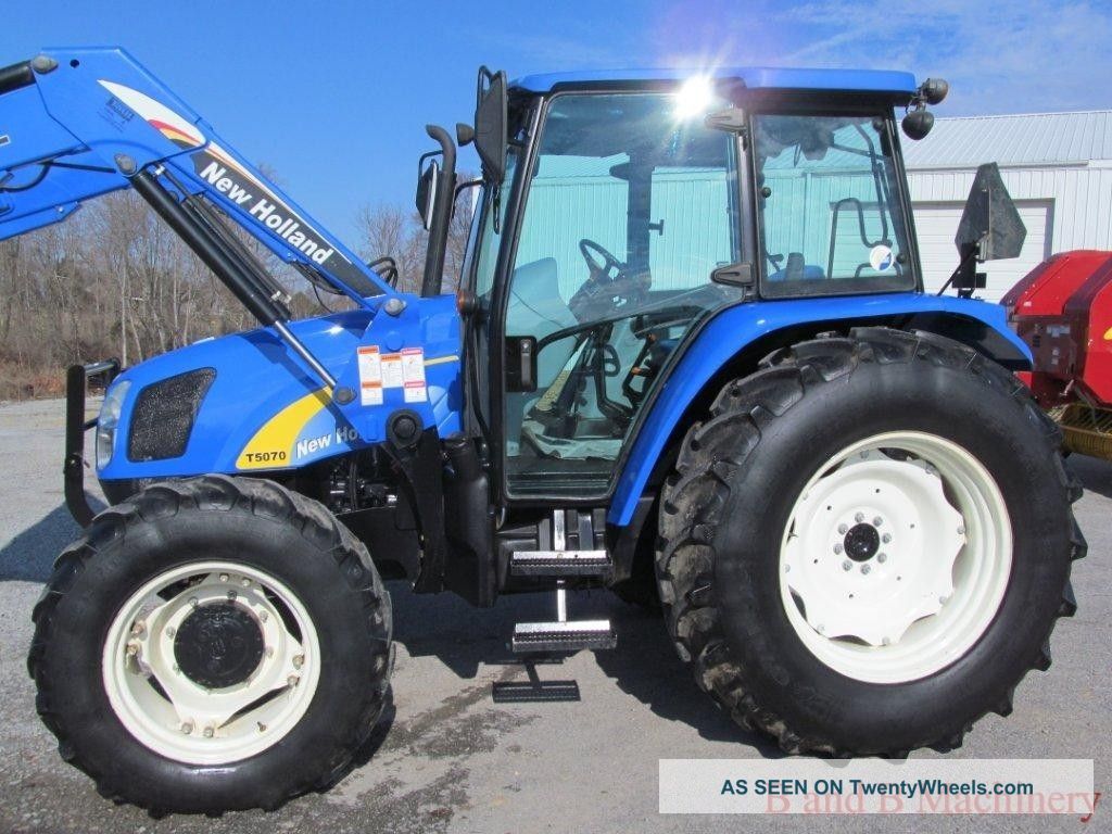 Ford New Holland T5070 Diesel Farm Agriculture Tractor With Cab & Loader 4x4 Tractors photo