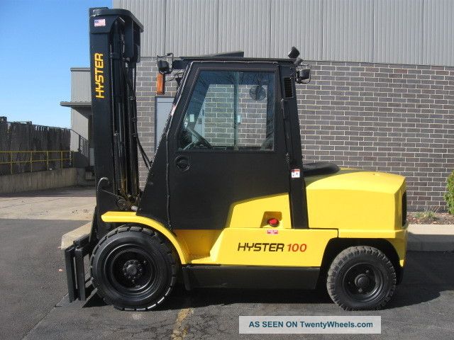 Hyster 10000 Lb Capacity Forklift Lift Truck Pneumatic Tire With Heated Cab Forklifts & Other Lifts photo