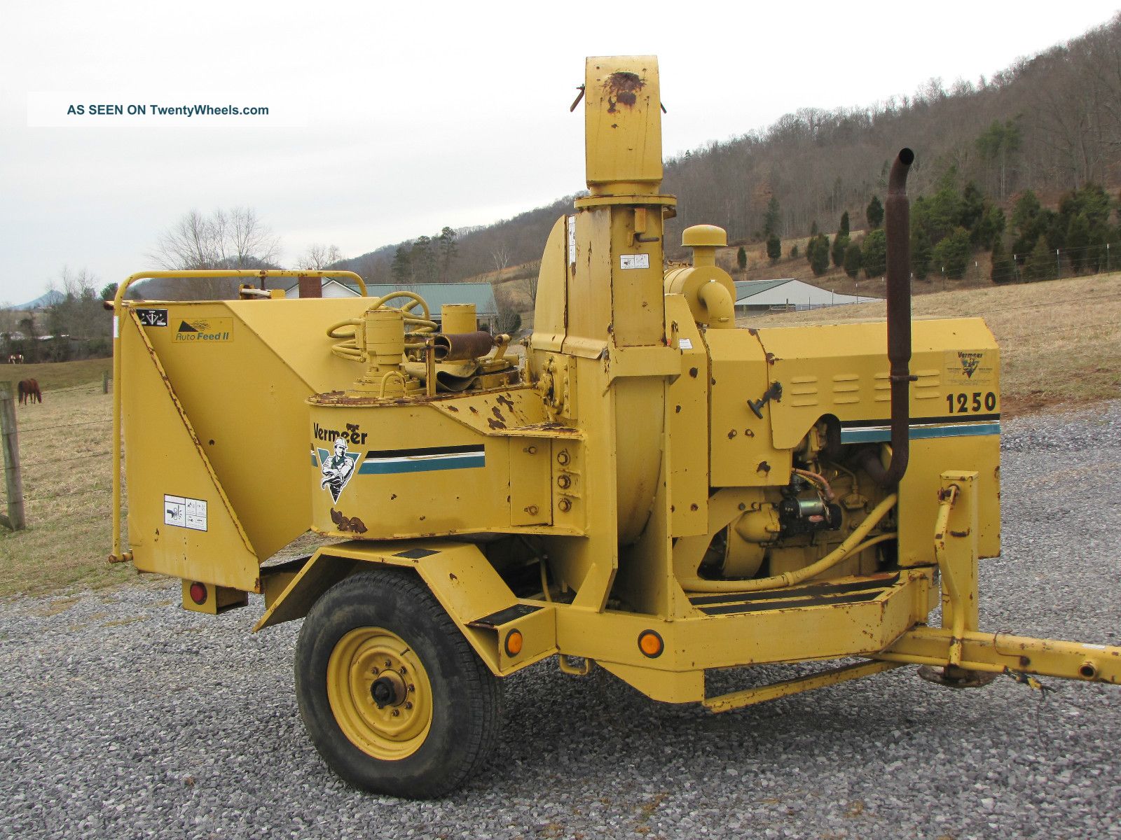 Vermeer 1250 Turbo Diesel 12 Inch Disk Style Brush Chipper