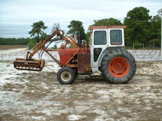 Case / David Brown Tractor With Boom Mower photo