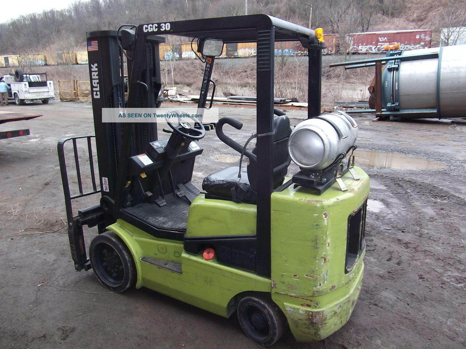 Forklift Clark 6000 Dual Fuel Triple Sideshift Cushion Tires Forklifts & Other Lifts photo