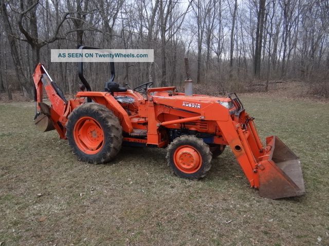 Kubota L2850 Diesel 4x4 W/trailer And Attachments Other photo