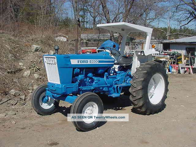 Ford 6600 Farm Tractor 3 - Point Hitch 77 Hp 540 Pto 1673 Hrs 4 Cyl Diesel Rops Tractors photo