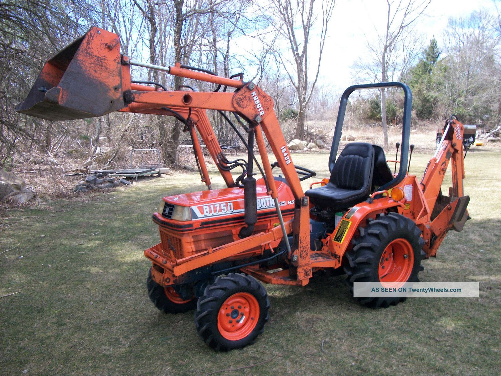 Kubota B1750 Tractor Loader Backhoe Well Maintained Diesel 4x4 Hydrostatic Tractors photo