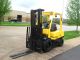 Hyster H60ft 6000 Lb Capacity Forklift Lift Truck Solid Pneumatic Tire Triple Forklifts photo 1