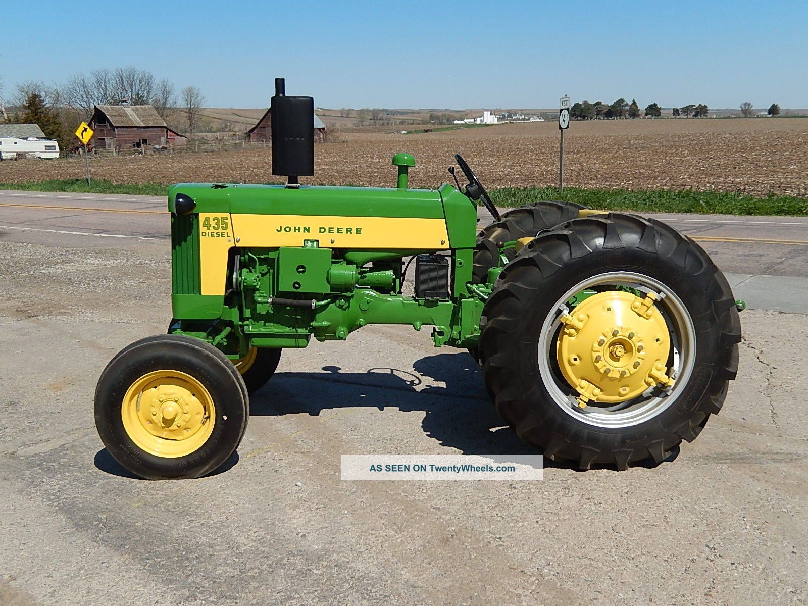 John Deere 435 Diesel - - Totally Restored - - Tractor Antique & Vintage Farm Equip photo