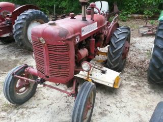 Ih International Farmall A Tractor With Full Floating Woods 60in Mower photo