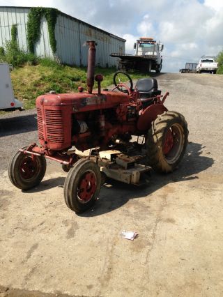 1949 Farmall A Tractor With Belly Mower photo