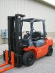 2005 Toyota 8000 Lb Capacity Forklift Lift Truck Pneumatic Tire Clear View Mast Forklifts photo 2