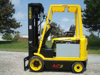 Hyster 6000 Lb Capacity Electric Forklift Lift Truck Recondtioned Quad Mast photo