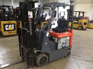 2007 Toyota 7fbcu18.  3500 Lb Capacity Electric Forklift.  189 In Lift.  3 Stage photo