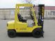 Hyster 4500 Lb Diesel Forklift + 2004 + 3 Stage Mast + Pnuematic Tires Forklifts photo 3