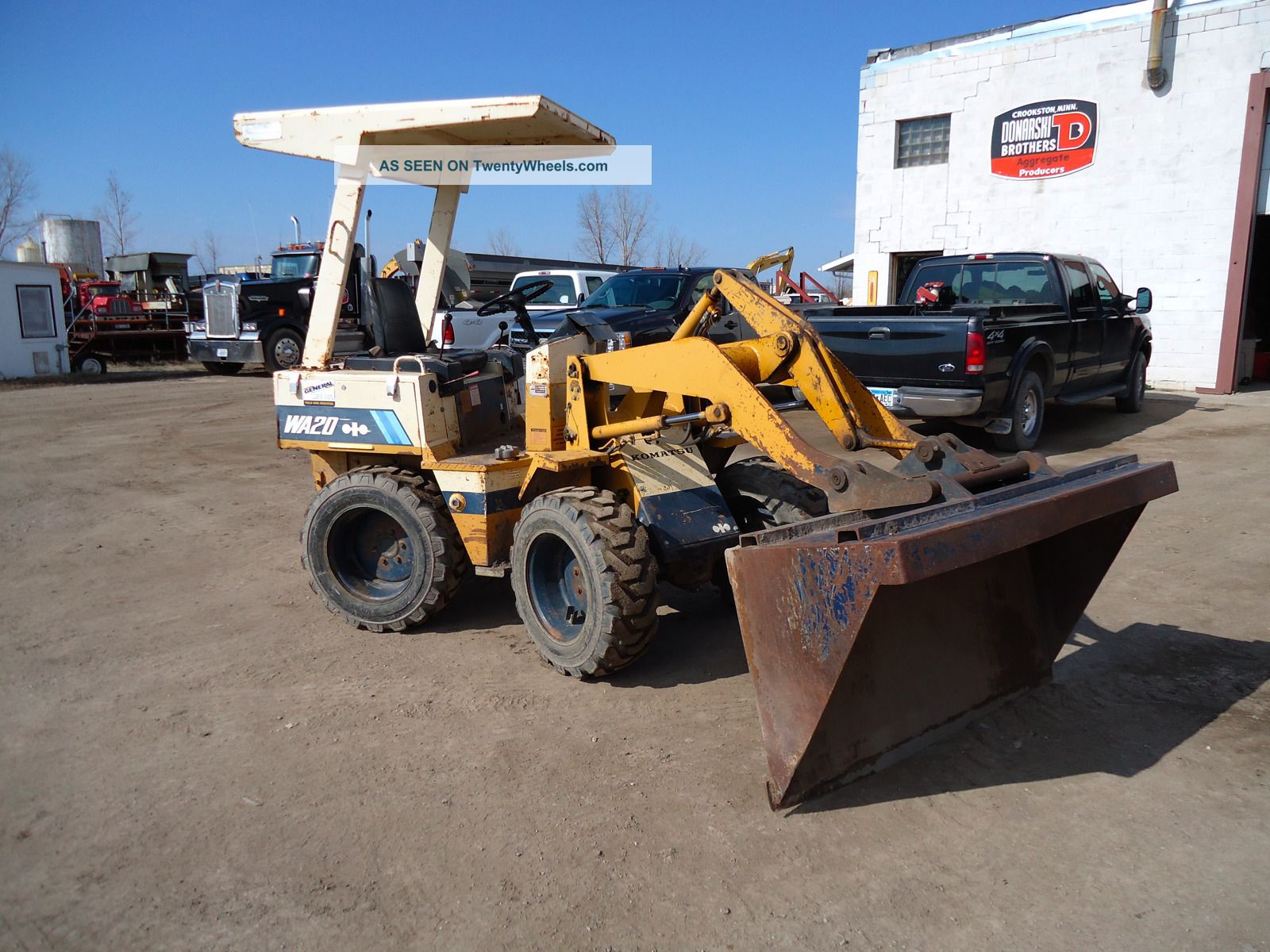 Komatsu Wa20 1 Articulated Front End Loader 4wd Hydraulic Skid Steer Size