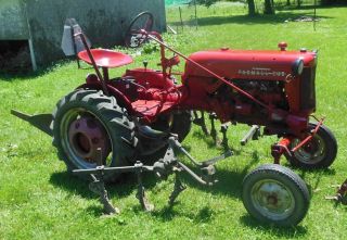 1953 International (mccormick) Farmall Cub Tractor,  With Implements photo