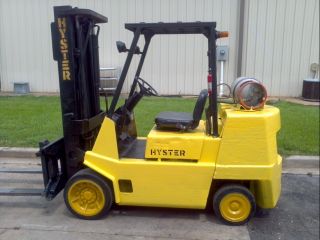 1995 Hyster 8000 Lb Forklift 3 Stage Mast Lp Cushion Sideshifter photo