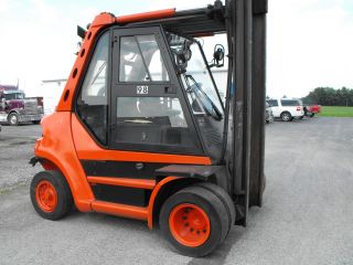 Linde H60d - 02 Forklift Sideshift Enclosed Cab With Ac.  Strong Running Diesel photo