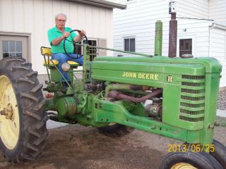 Antique Tractor B John Deere photo