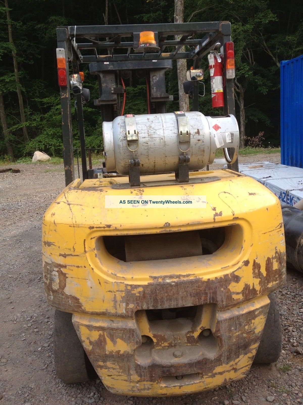 Komatsu 40 Heavy Duty Industrial Forklift 7000 Lb F G40zt 8 Forks