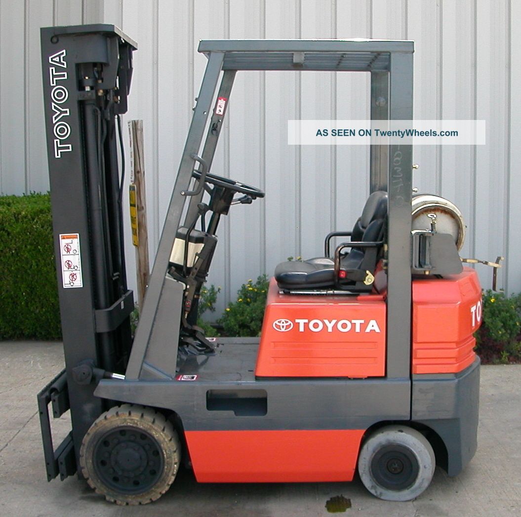 Toyota Model 5fgc15 (1994) 3000lbs Capacity Lpg Cushion Tire Forklift Forklifts photo