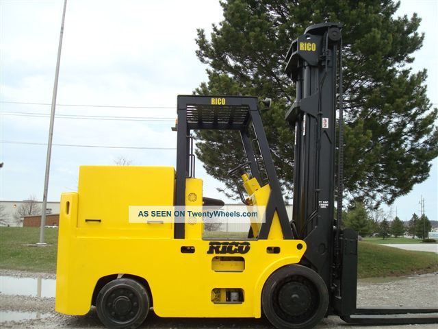 Rico 20000 Lb Capacity Electric Forklift Lift Truck Recondtioned W Chargers