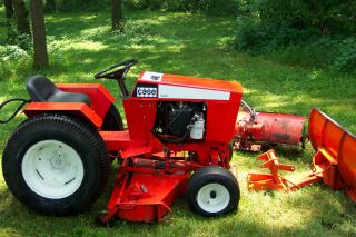 Case 446 Garden Tractor With 48  Deck And Snow Plow Hydraulic Tiller,  Log Split photo