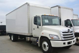 2012 Hino 268 (by Toyota Motors) 24ft Box Truck Delivery Lift Gate Auto Diesel 59k Miles photo
