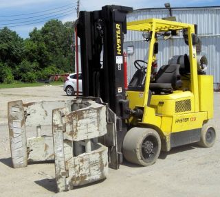 2005 Hyster S120xms - Prs,  12,  000,  12000 Cushion Tired Forklift,  W/ Roll Clamp photo