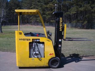 2005 Hyster E40hsd Narrow - Aisle Stand - Up Electric 36 Volt Forklift Truck photo
