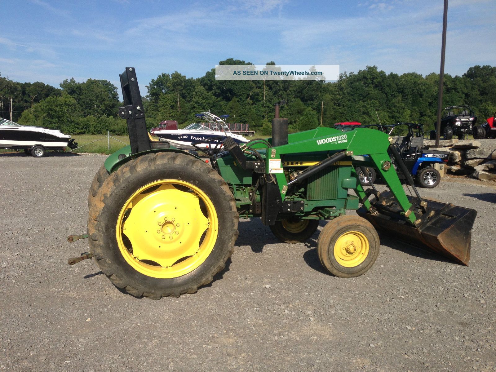 John Deere 2130 With Skid Steer Front End Loader Tractors photo