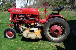 1948 International Cub Tractor With Mower photo