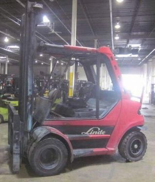 Linde Forklift 2151 Diesel Fuel Dual Drive Pneumatic Tire 15000 Lb Capacity S/s photo