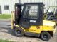 Hyster 6000 Lb Forklift 3 Stage Mast Air Tires Pneumatic Full Cab Sideshifter Forklifts photo 9