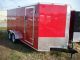 7x16 Enclosed Trailer Cargo V - Nose Tandem Dual Ramp Motorcycle Landscape Lawn Trailers photo 3