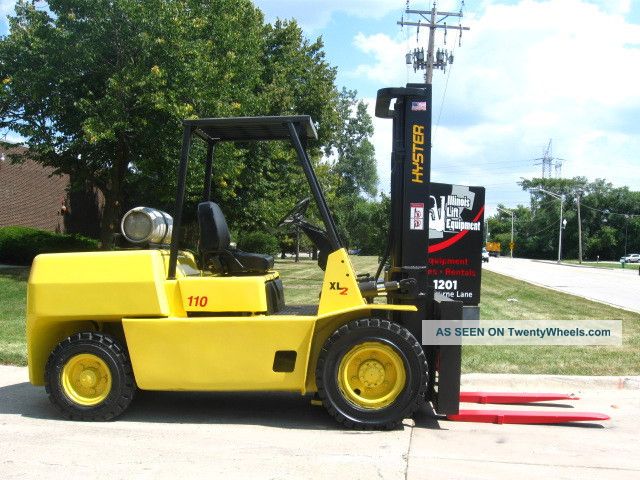 1998 Hyster Yale H110xl2 Forklift 11000lb Pneumatic Lift Truck Truck Yard Lift Forklifts photo