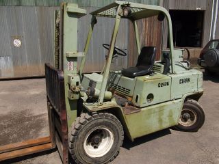 Forklift Clark C500 Y80 Pneumatic Tires Propane Possible To Lift 10000 photo