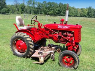 International Farmall A Tractor & Belly Mower - With photo