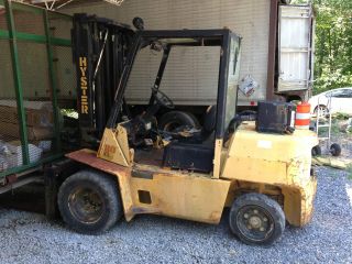Hyster 80 Xl Forklift 8,  000 Pound Dual Front Tires 3 Stage Hydro Forks photo