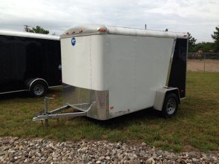 Wells Cargo Road Force 6 X 10 ' Enclosed Trailer 6x10 White/black photo