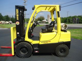 2013 Hyster H60ft Pneumatic Forklift Fork 6000lb Yard Truck Yale photo