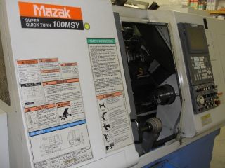 2000 Mazak Sqt - 100msy Cnc Lathe Live Tool Sub Spindle Turning Center Mazatrol photo