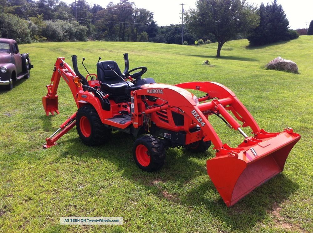 2007 Kubota Bx24 Backhoe Loader Tractor 4x4 680 Hrs Very Tractor