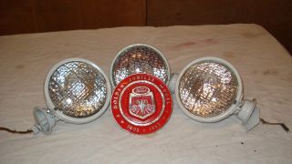 1953 Ford Jubilee Farm Tractor Head Lights Rear Light And Front Badge photo