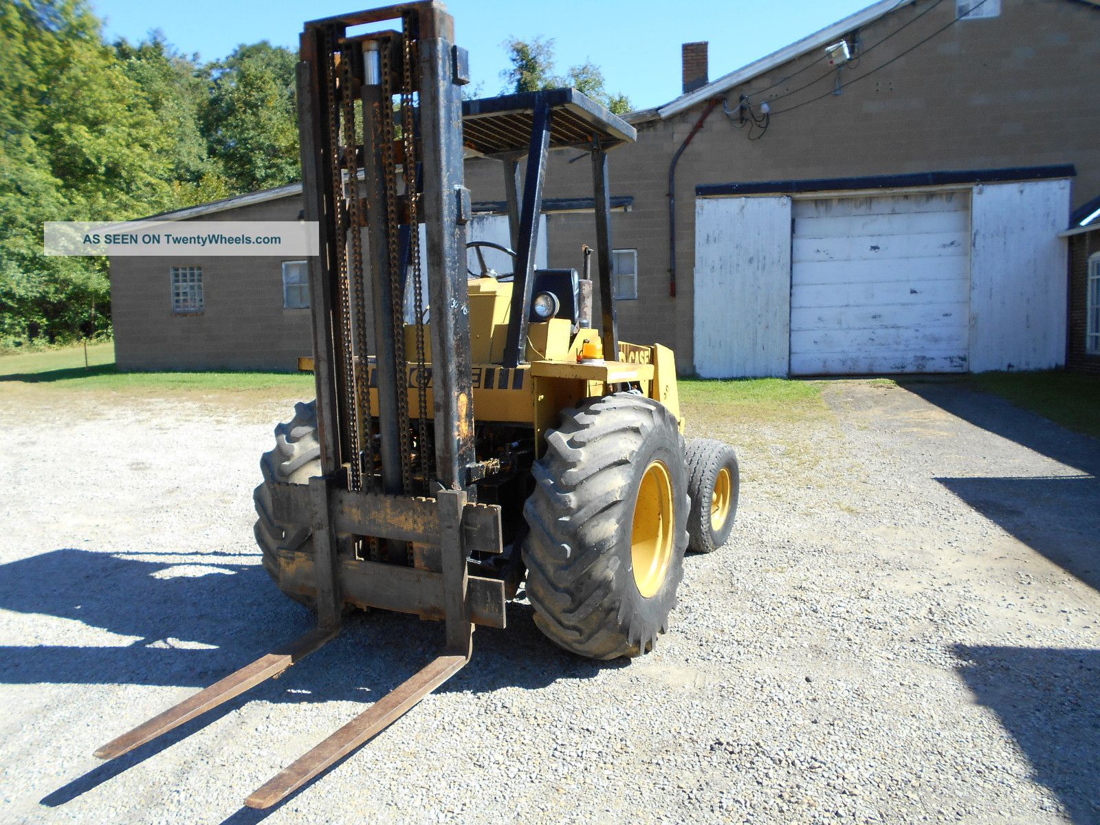 Case 584 Off Road Rough Terrain Forklift 3 Stage Mast 21 " Lift 2177 Hours