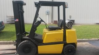 1997 Yale 5000 Lb Forklift 3 Stage Mast Air Tires Pneumatic Lp photo