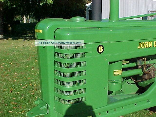 John Deere 1948 Model B Tractor Restoration Antique & Vintage Farm Equip photo